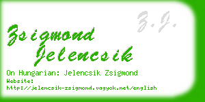 zsigmond jelencsik business card